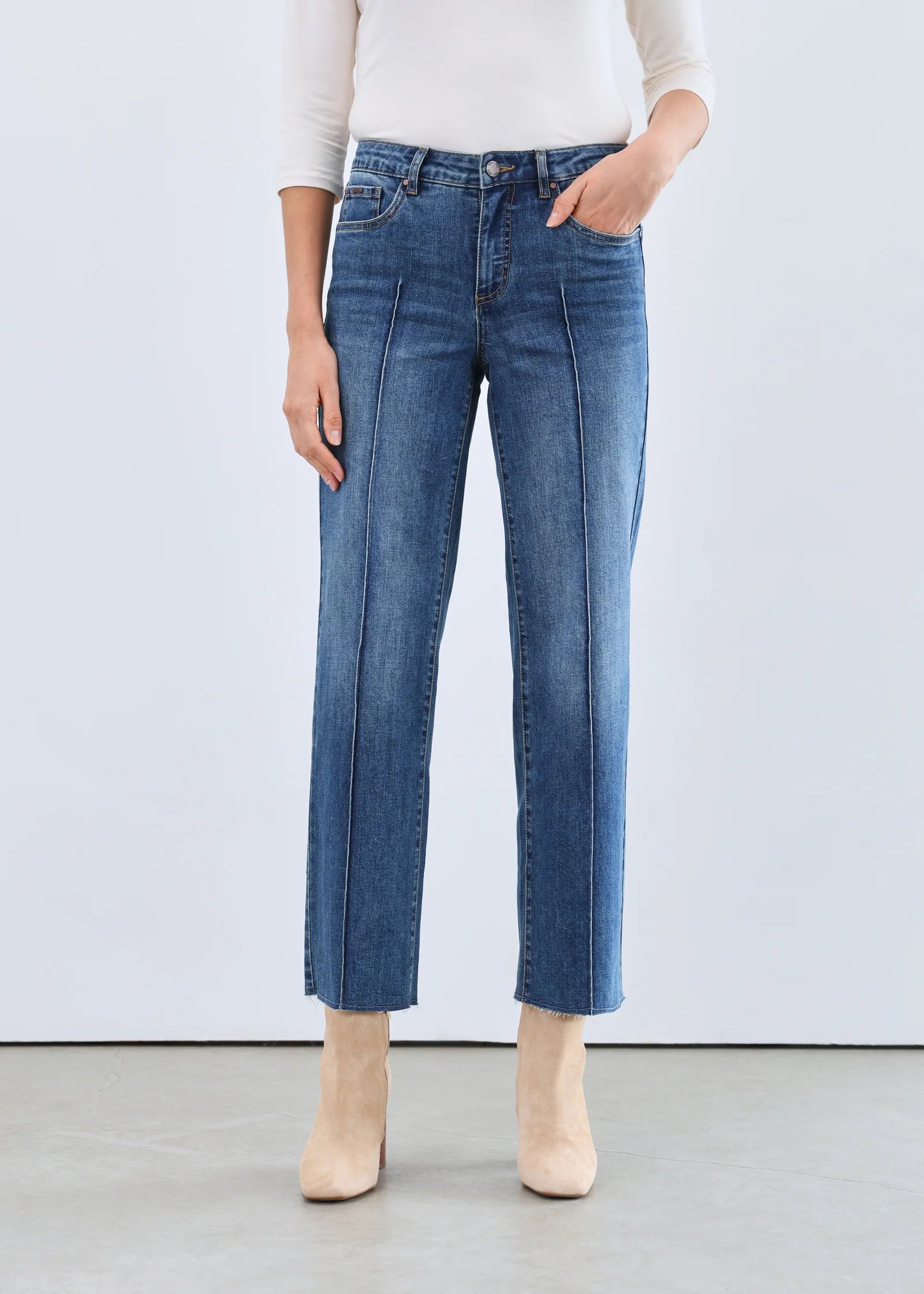 Wide Ankle Denim - Vintage Wash