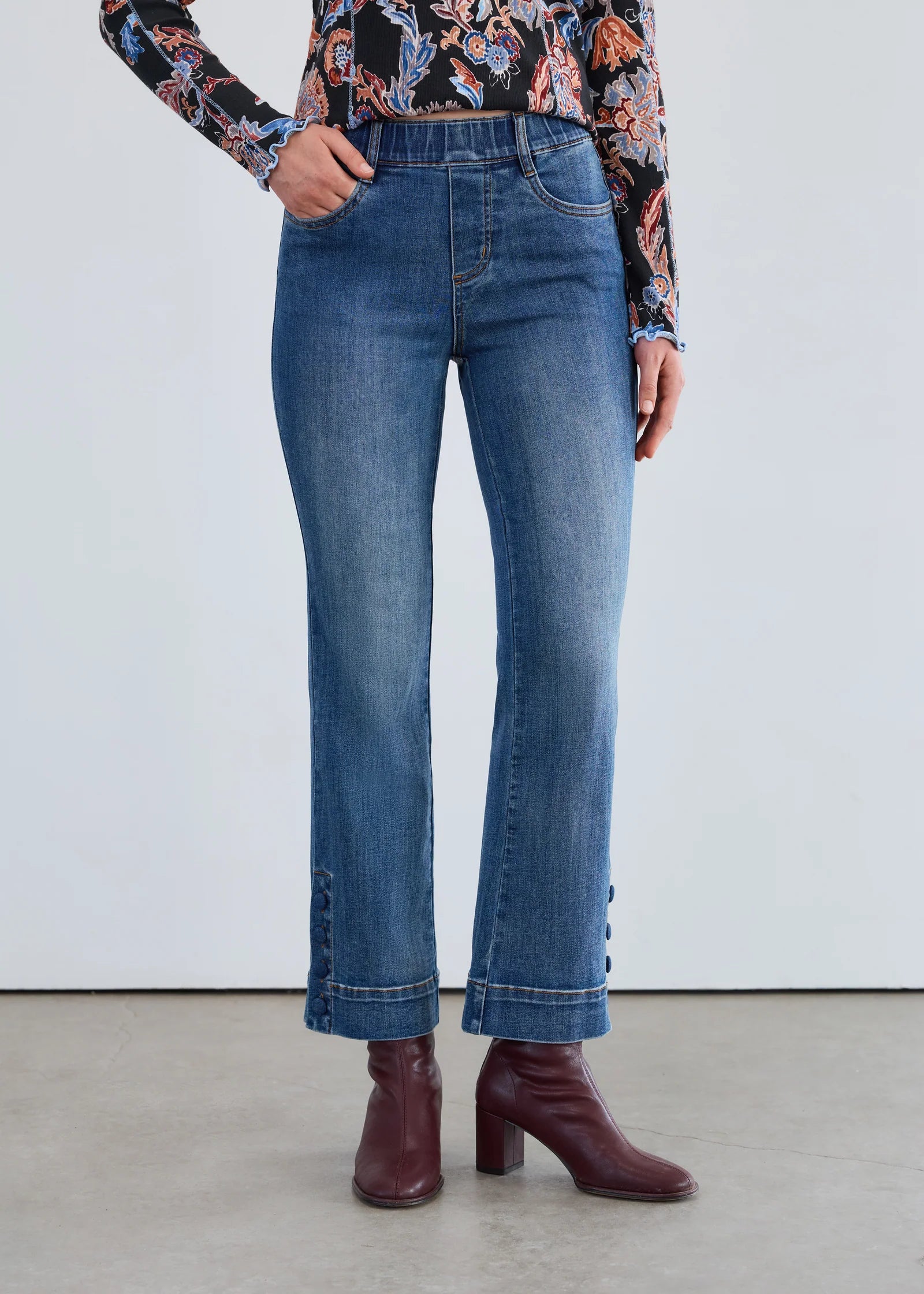 Pull-On Boot Ankle Denim - Dark Vintage