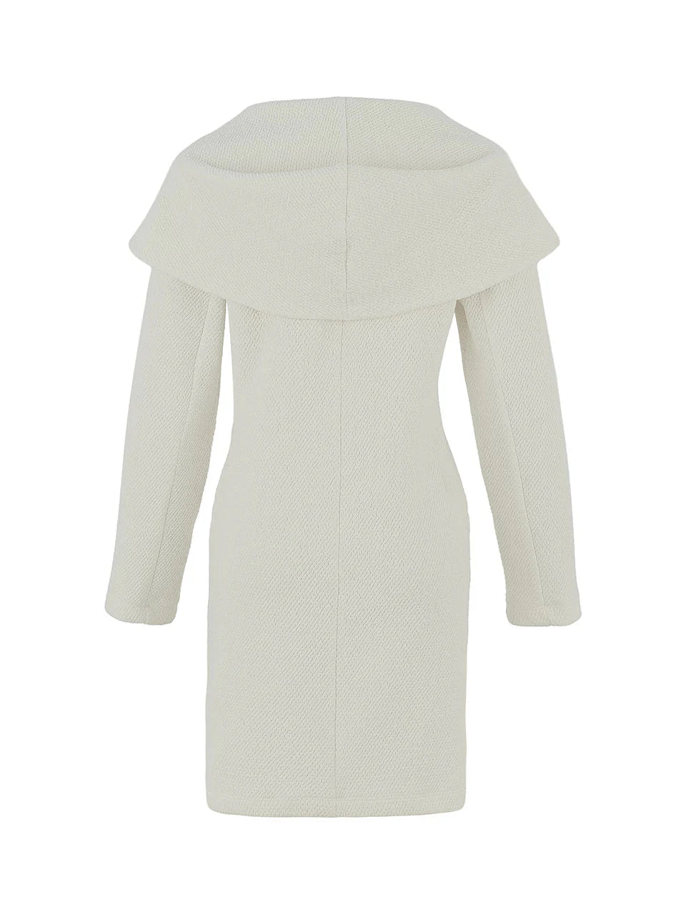 Long Button Up Coat (White)