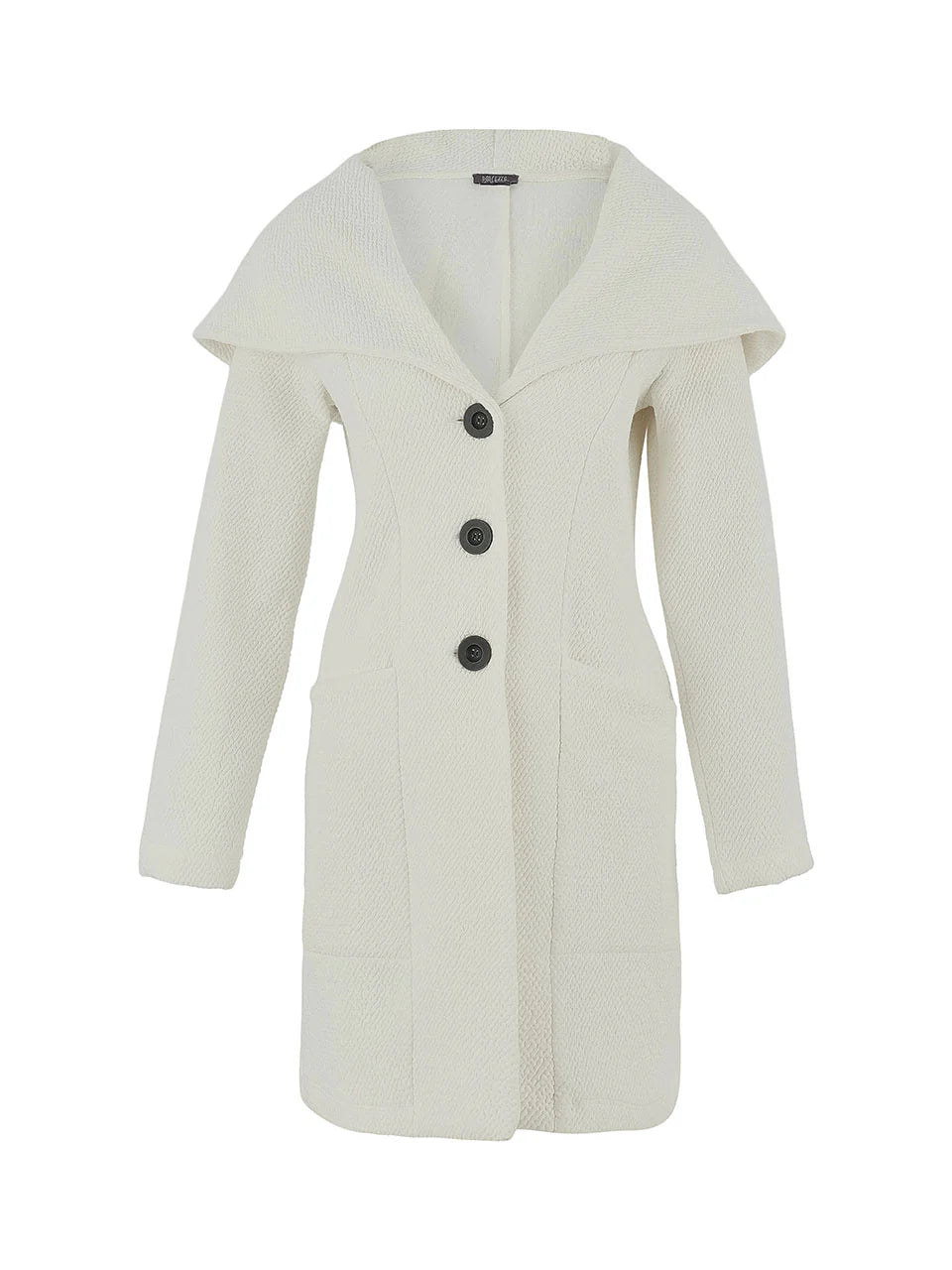Long Button Up Coat (White)