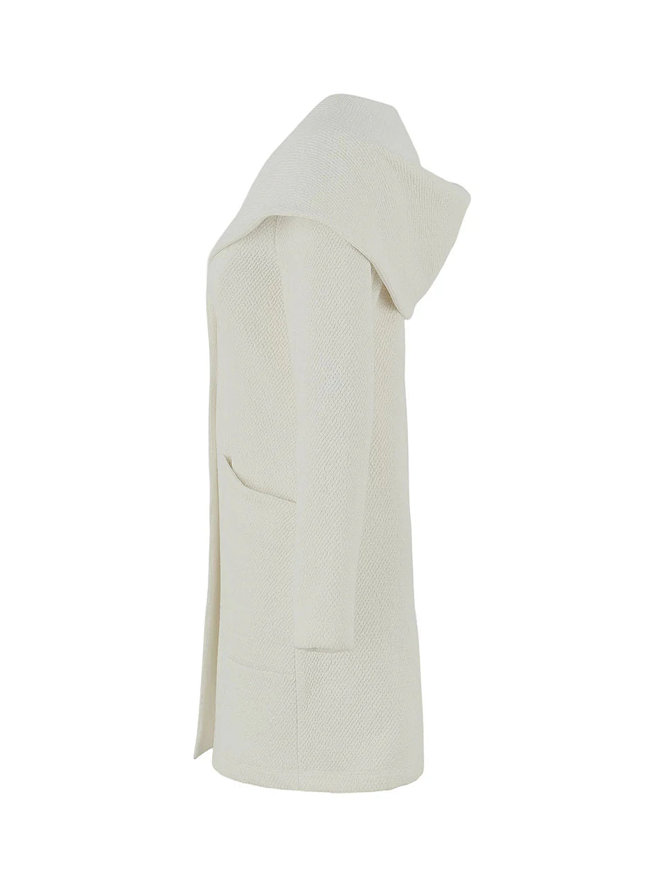 Long Button Up Coat (White)
