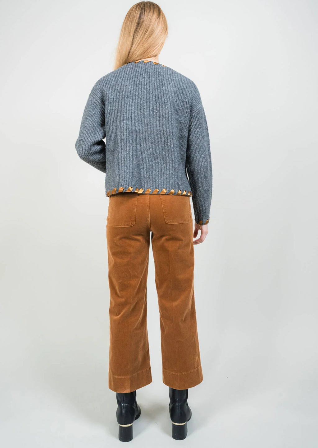 Corduroy 26" Wide Crop Pant