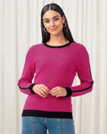 Fuchsia & Black Sweater