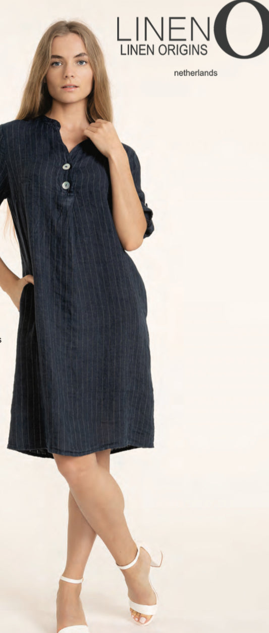 Charcoal striped dress