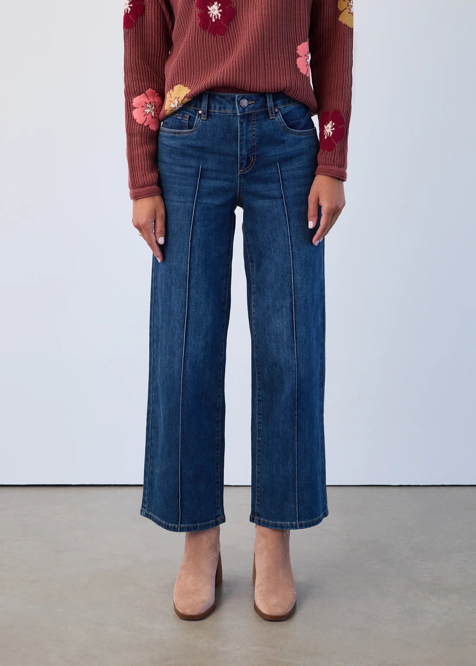 Wide Ankle Denim Dark Indigo