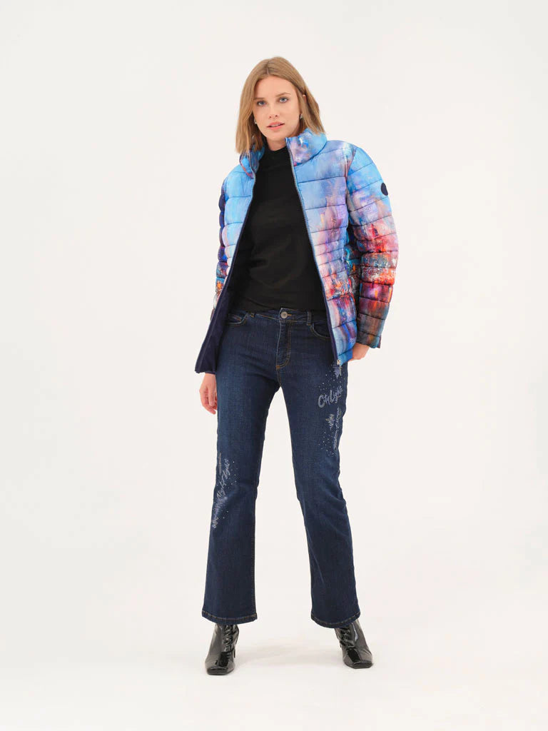 "The Blue City" Artist Print Puffer Coat