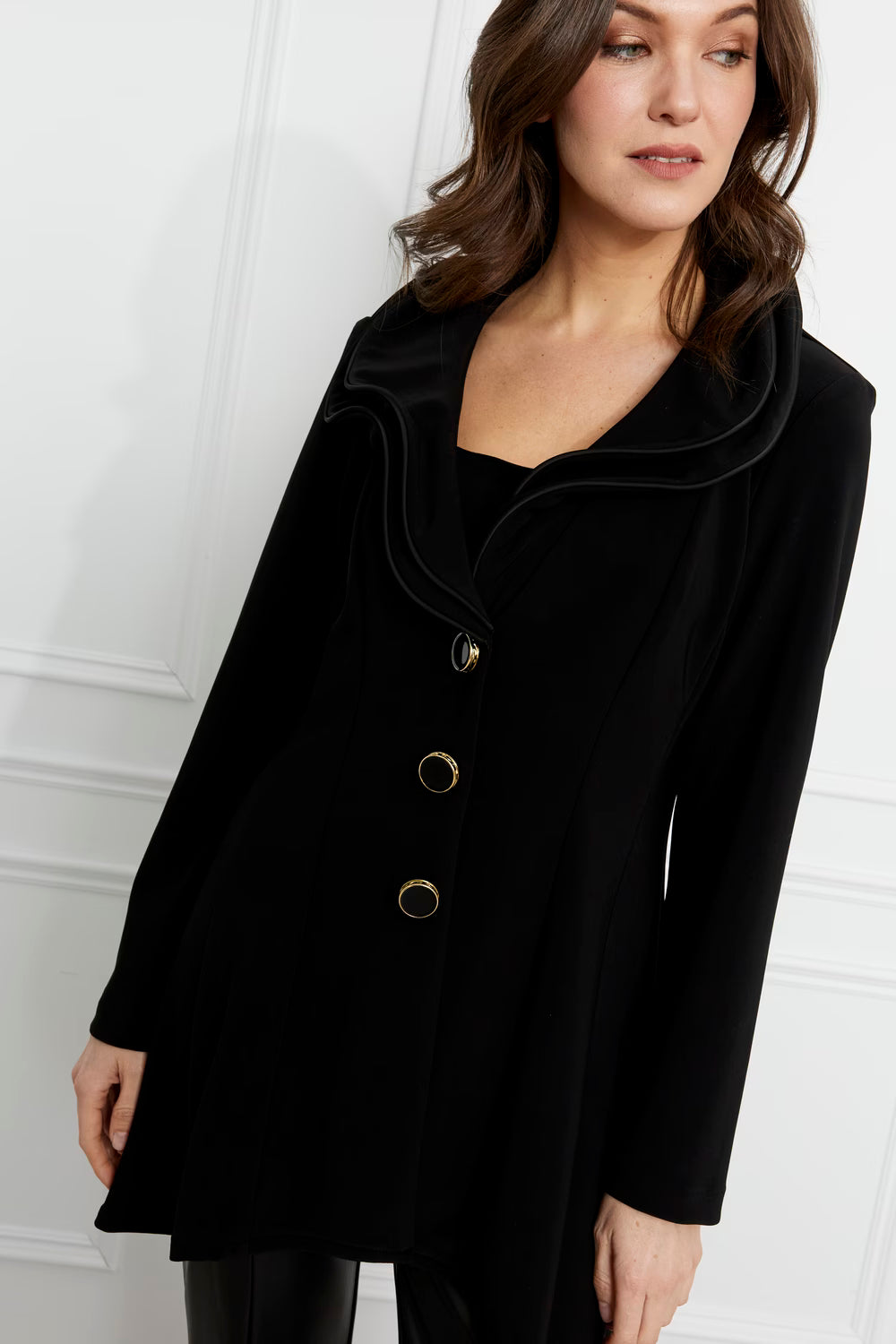 Shawl Collar Hip-length Blazer Style