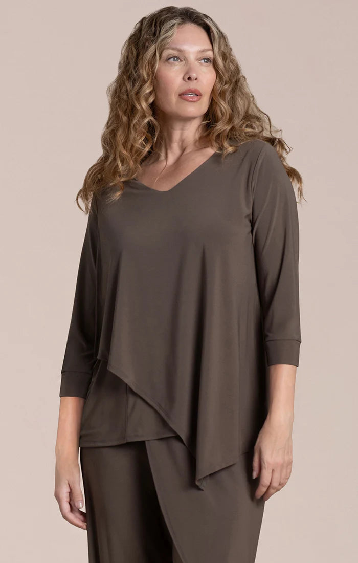 Suitable Secret Pocket Top, 3/4 Sleeve